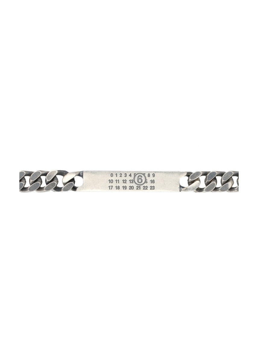 Mm6 By Maison Margiela Minimal Logo Polished Chain Id Tag Necklace