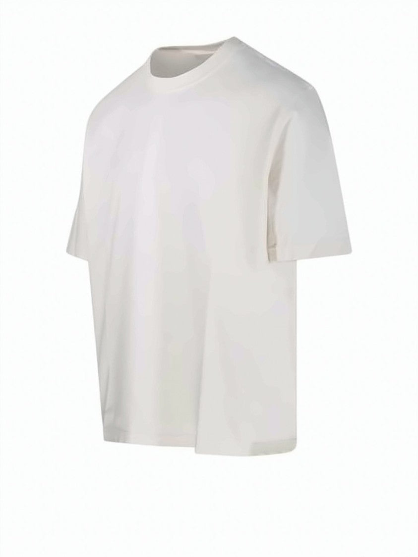 Golden Goose Cropped White T-Shirt With Design
