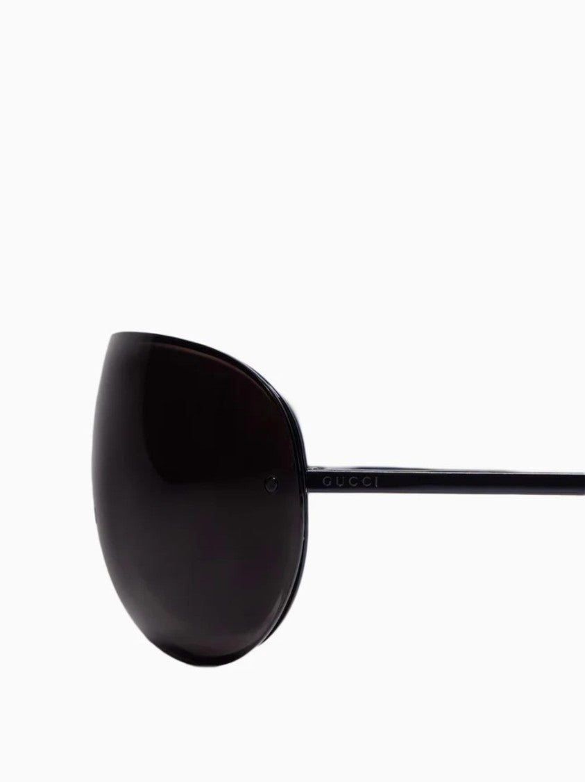 Gucci Continuous Lens Black Gucci Sunglasses With Minimalist Frame