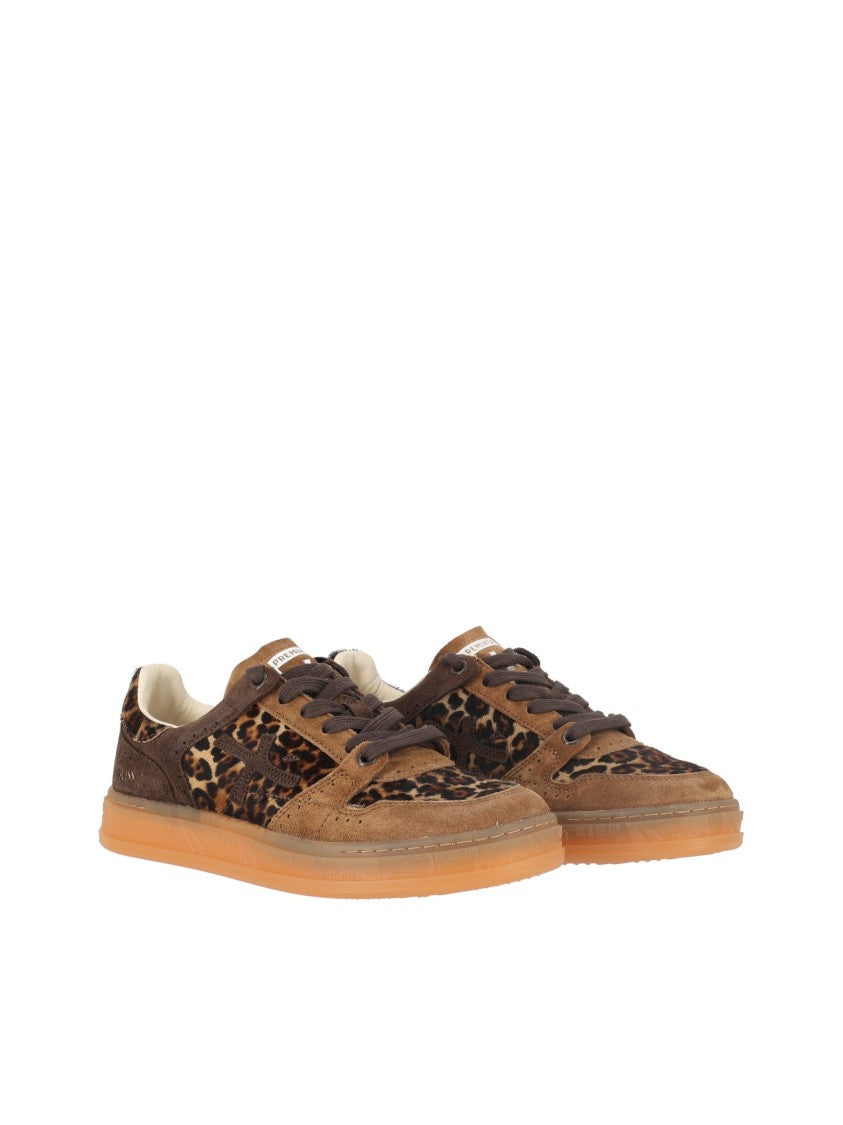 Premiata Brown Lauryn Leopard Print Sneakers
