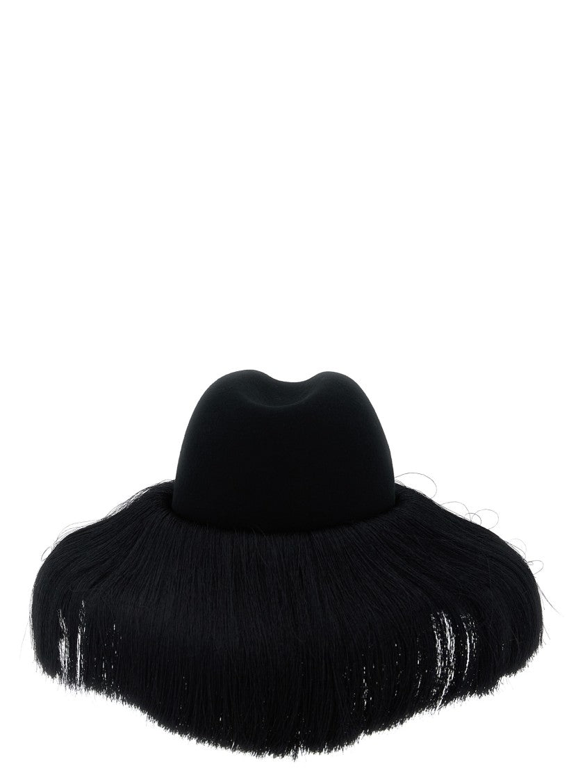 Comme Des Garçons Fringed Wide-Brimmed Fedora Hat