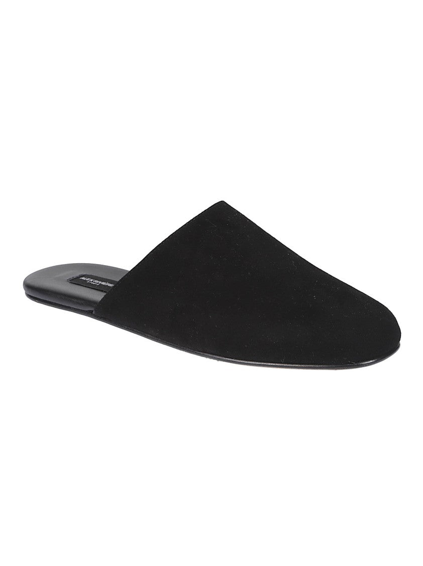 Manebi Minimalist Backless Black Flats