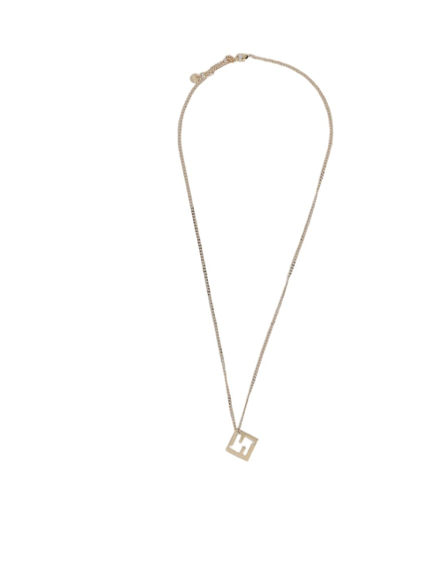 Fendi Forever Fendi Geometric Brass Necklace