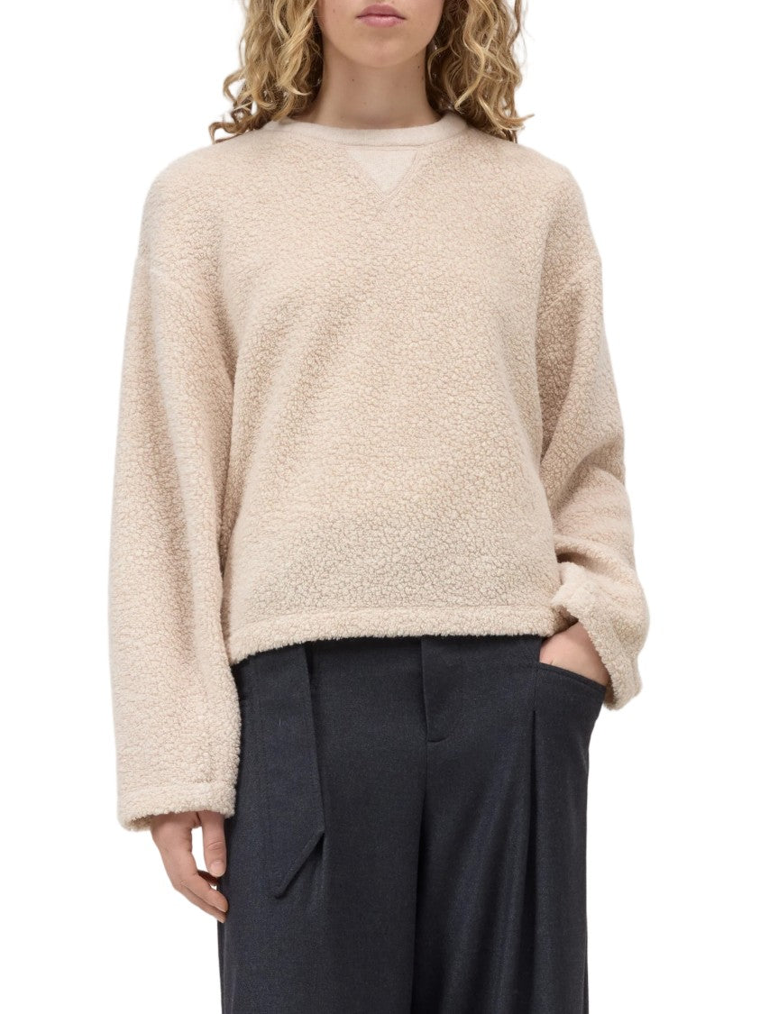 Closed Boxy Cropped Long-Sleeve Top