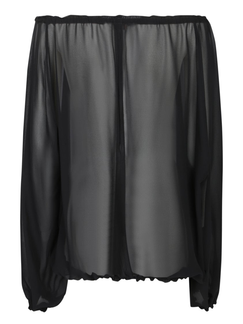 Blanca Vita Scalloped Hem Blouse