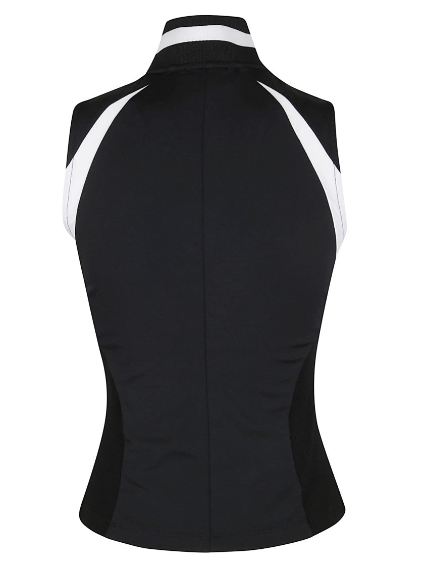 Off-White High Collar Sleeveless Off-White Top