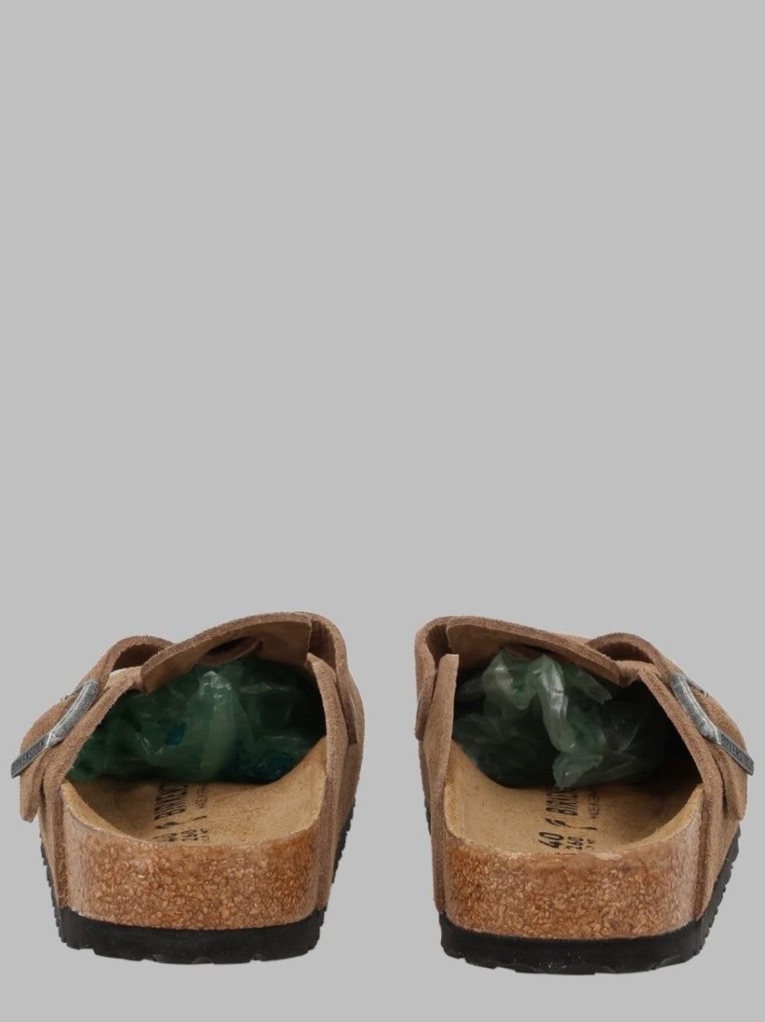 Birkenstock Brown Suede Slip-On Sandals