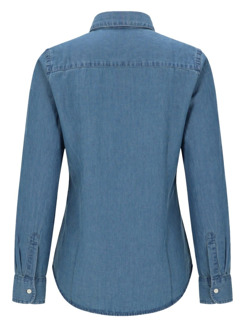 Aspesi Neutral Mod.5422 Tailored Curved Hem Shirt
