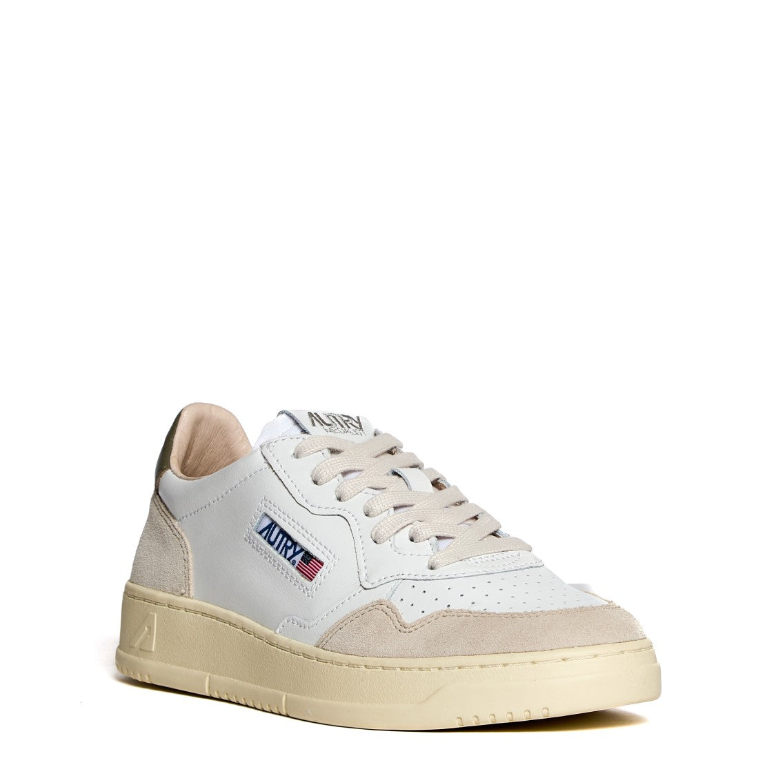 Autry White Leather And Suede Sneakers With Contrasting Accents