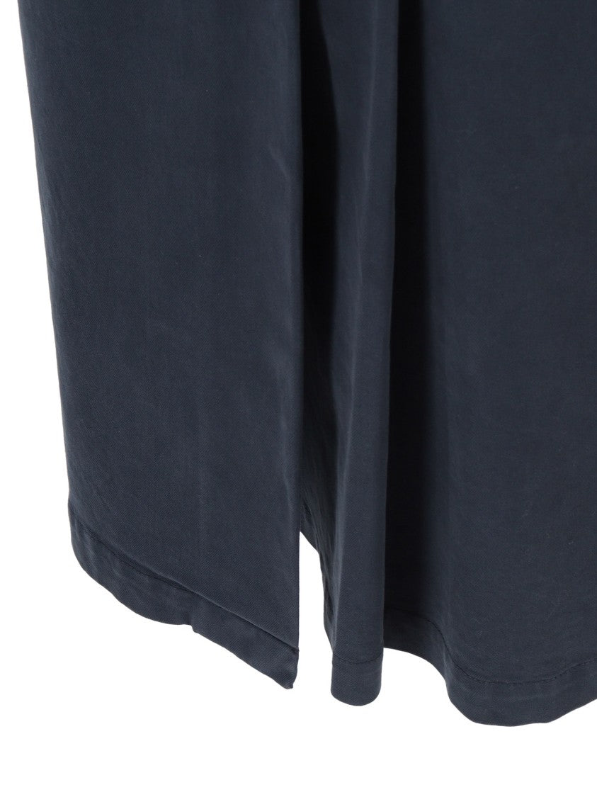 Aspesi Navy Blue Maxi Skirt With High Waist