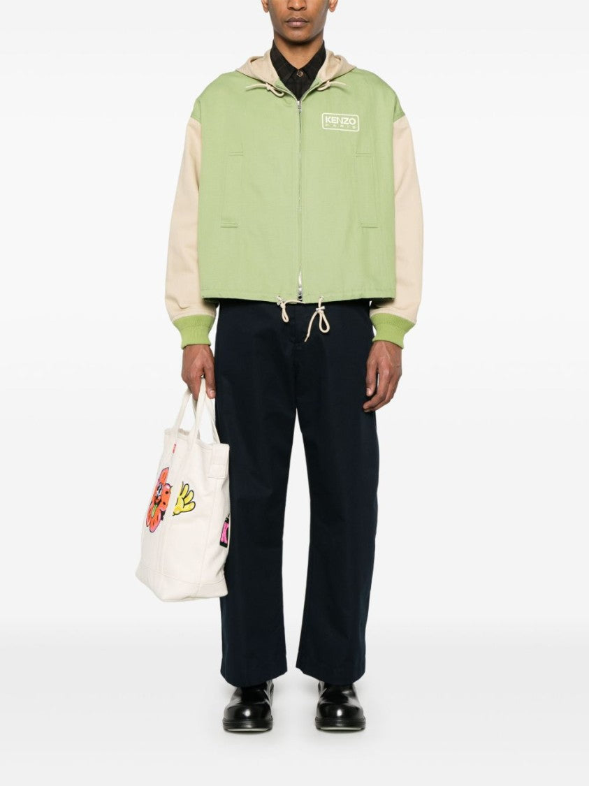 Kenzo Avocado Green Front Toggle Zip Jacket