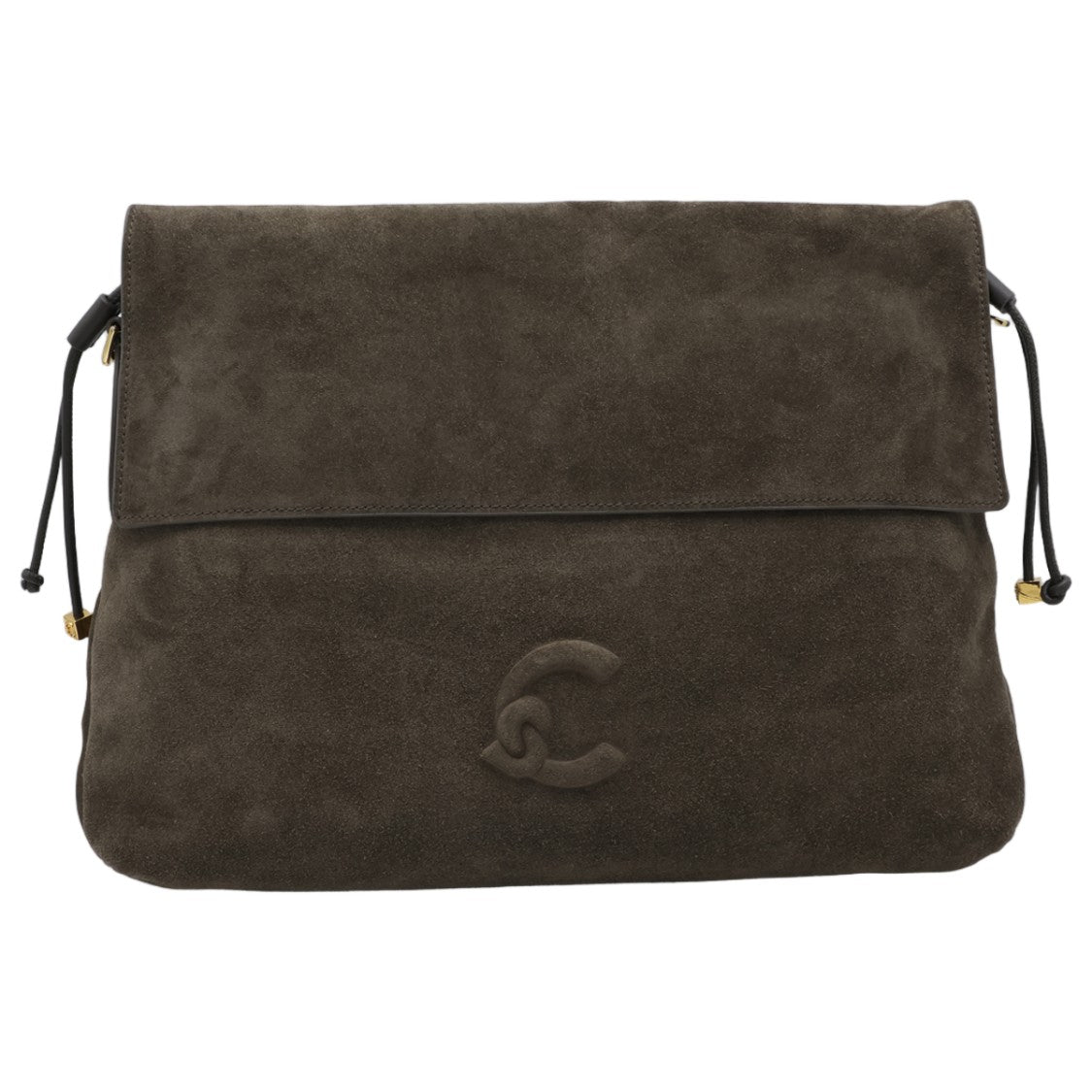 Coccinelle Structured Suede Bag With Fold-Over Flap
