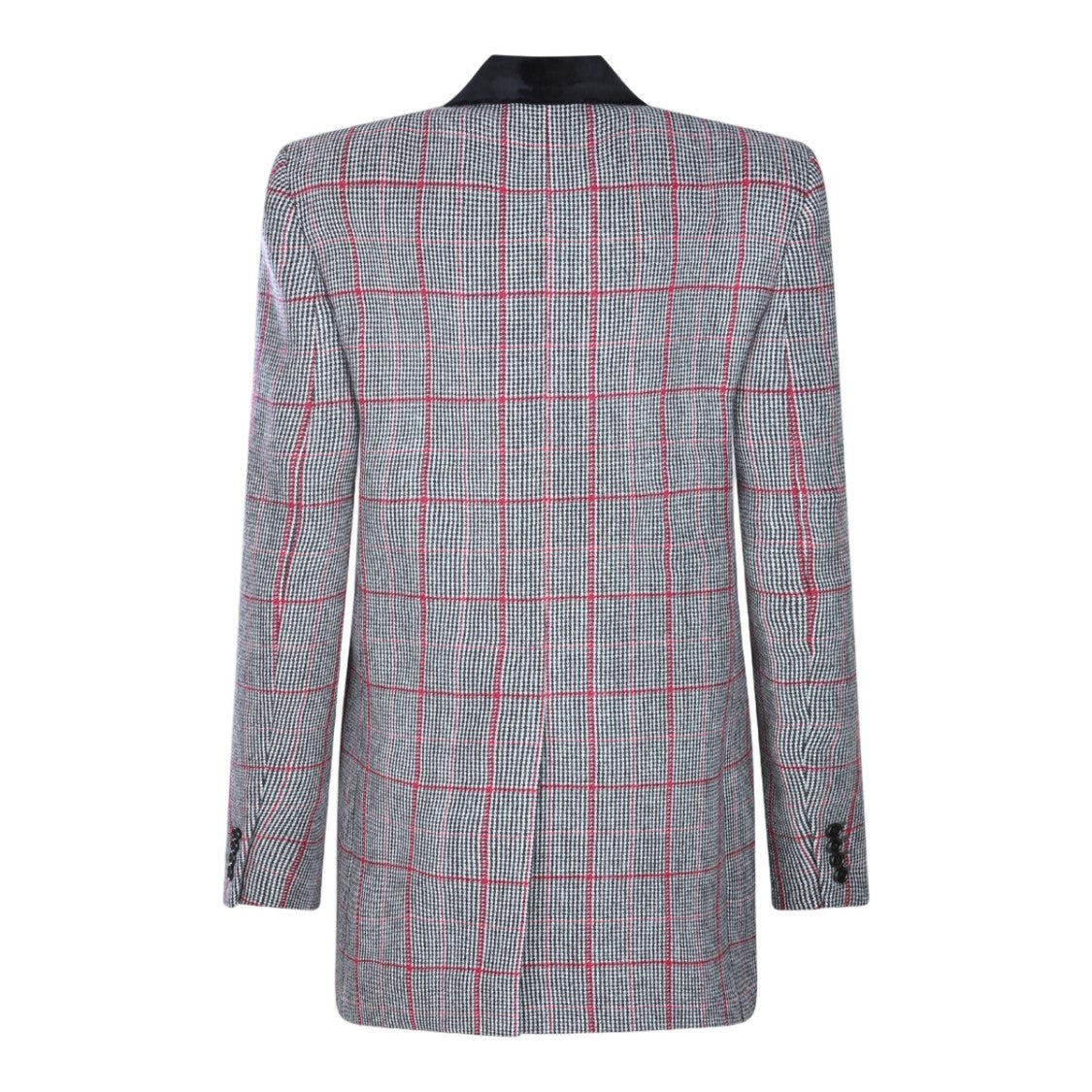 Chloé Double-Breasted Tailored Blazer With Checkered Pattern