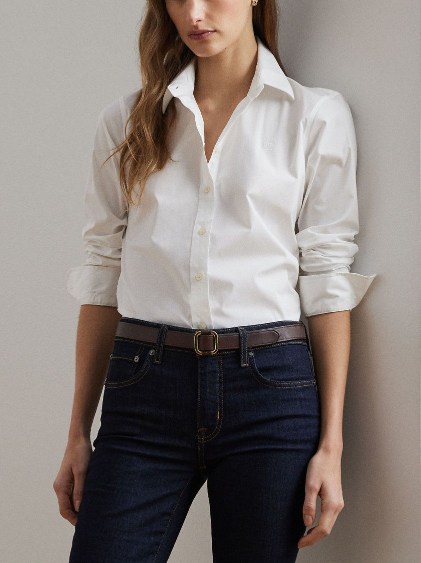 Lauren Ralph Lauren Long-Sleeve Tailored Button-Up Cotton Shirt