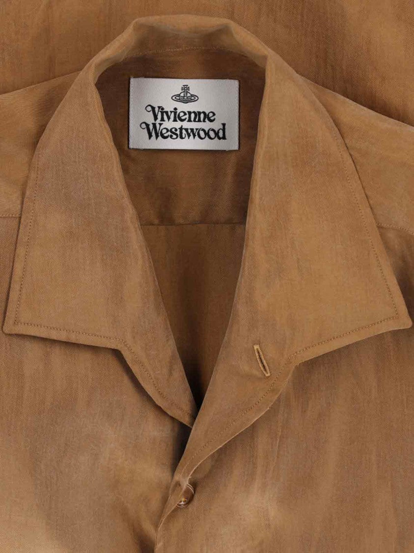 Vivienne Westwood Suede Effect Shirt – Brown