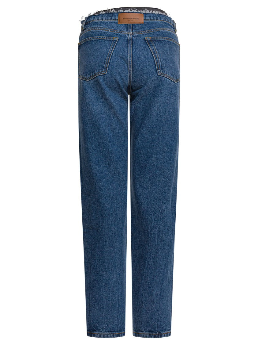Alexander Wang Straight-Leg Denim Jeans With Sporty Detailing