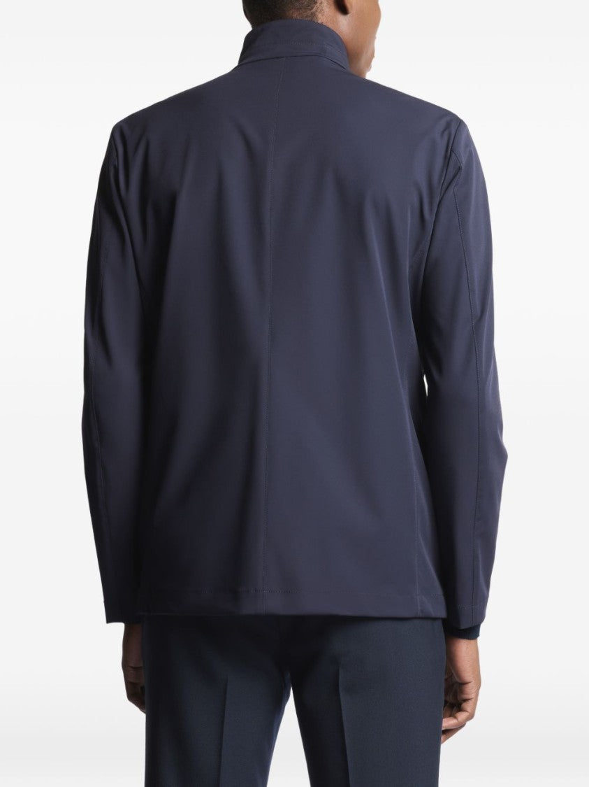 Fay Tailored Stretch Nylon Flap Jacket