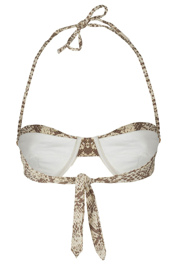 Melissa Odabash Python Print Bikini Top