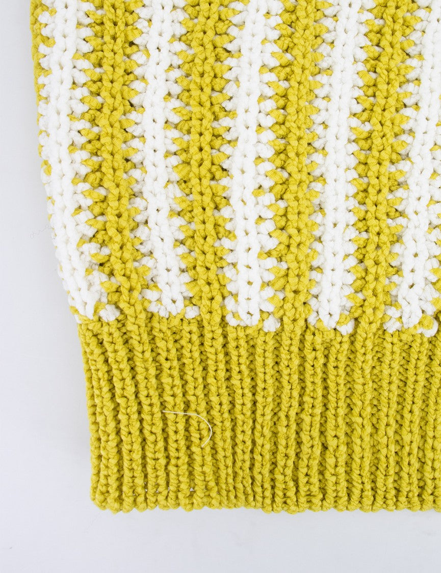 Fabiana Filippi Striped Cotton Gilet With Button-Down Front