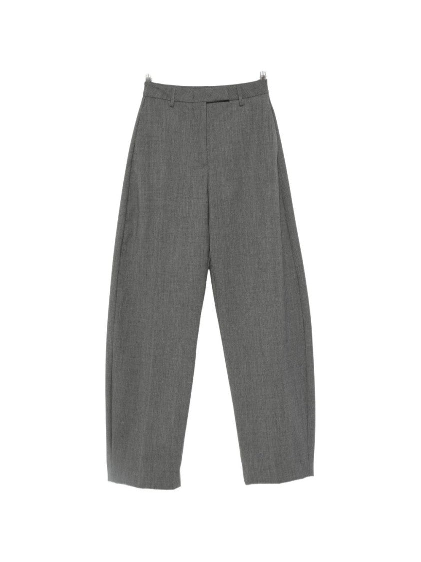The Latest Dina High-Waist Barrel-Shaped Cotton Pants