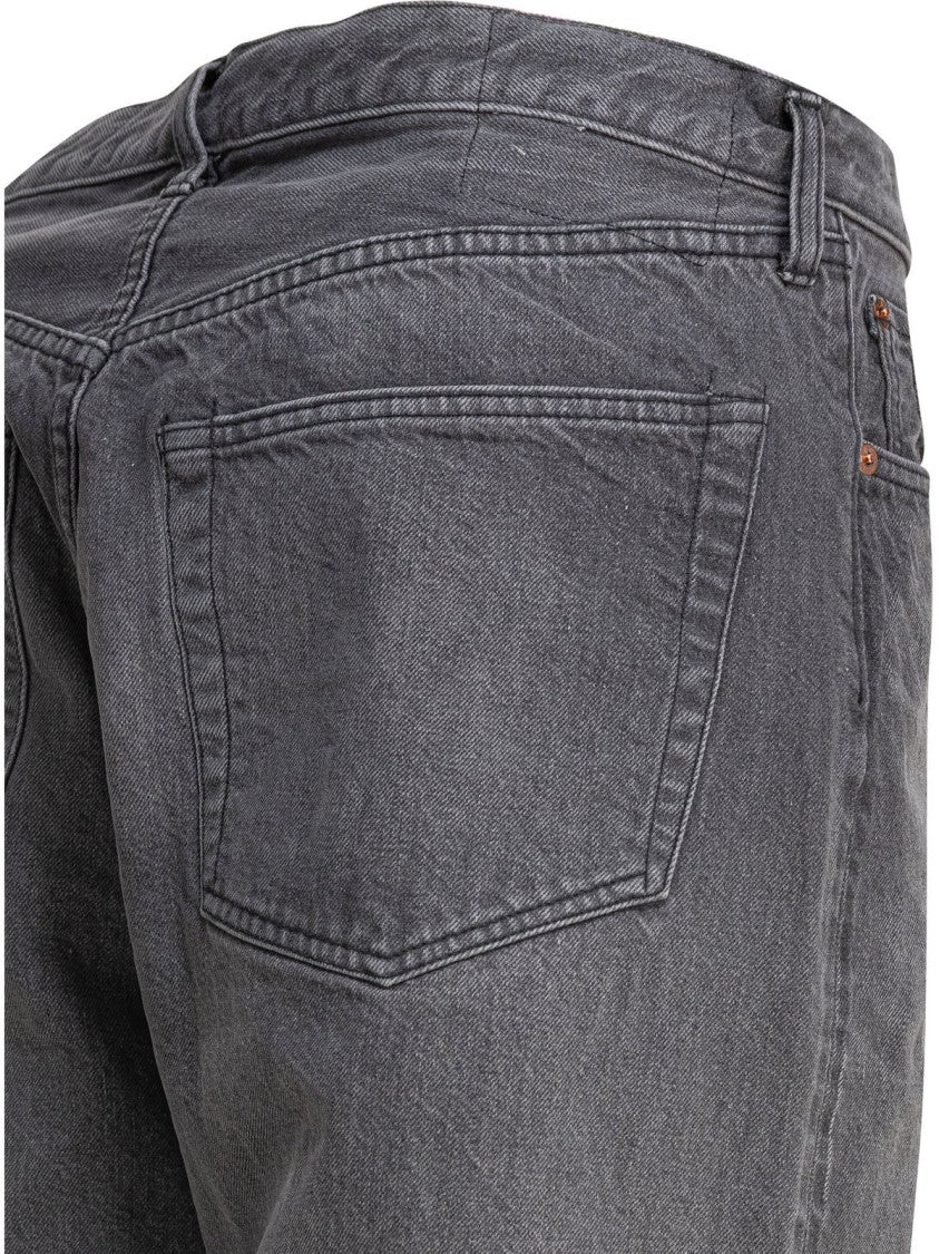 Kaptain Sunshine Straight-Leg Denim Pants With Classic Five-Pocket Design