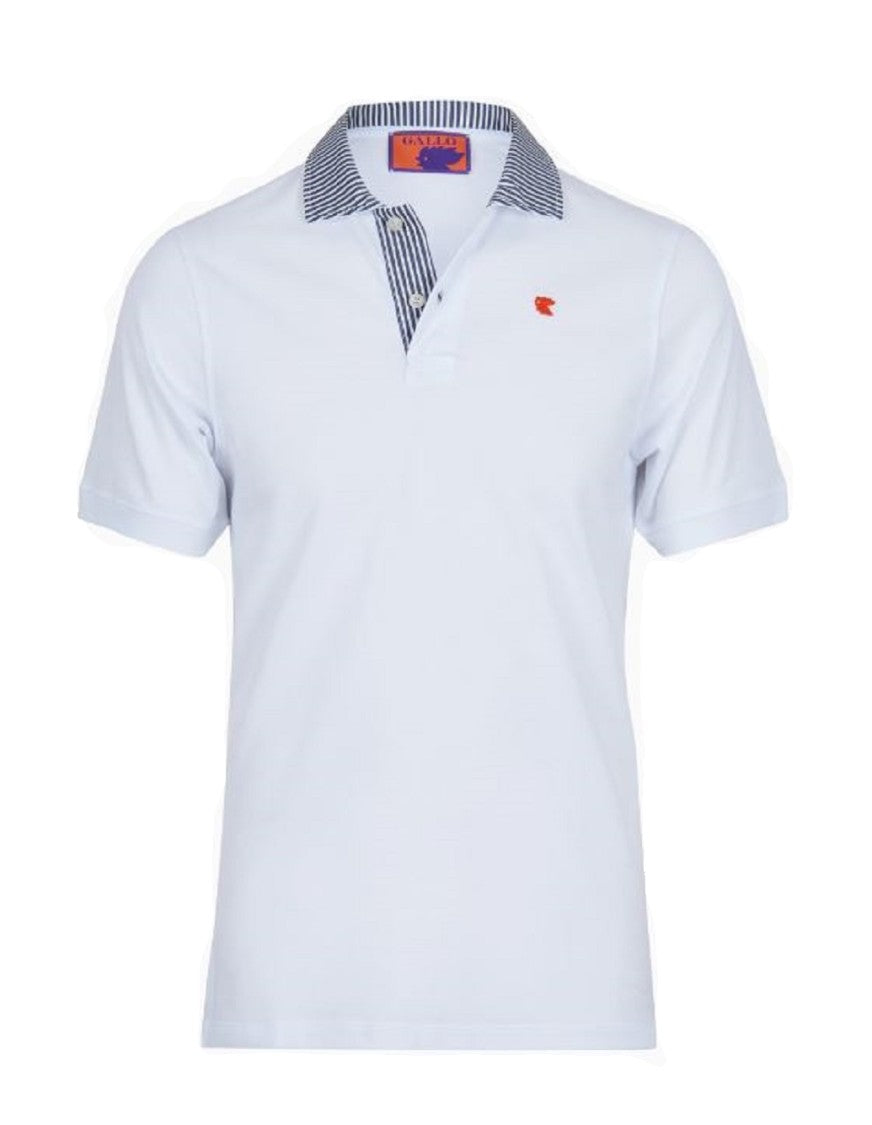 Gallo Plain White Polo Shirt