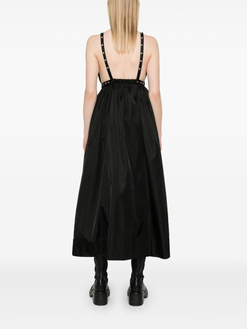 Ganni Black V-Neckline Maxi Dress