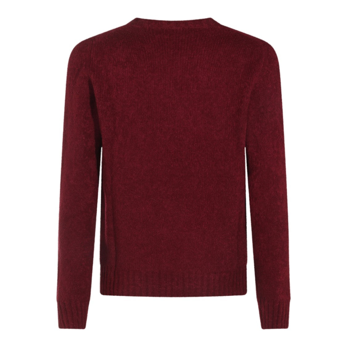 04651/A Trip In A Bag Burgundy Knit Sweater With Ribbed Cuffs And Classic Crew Neck