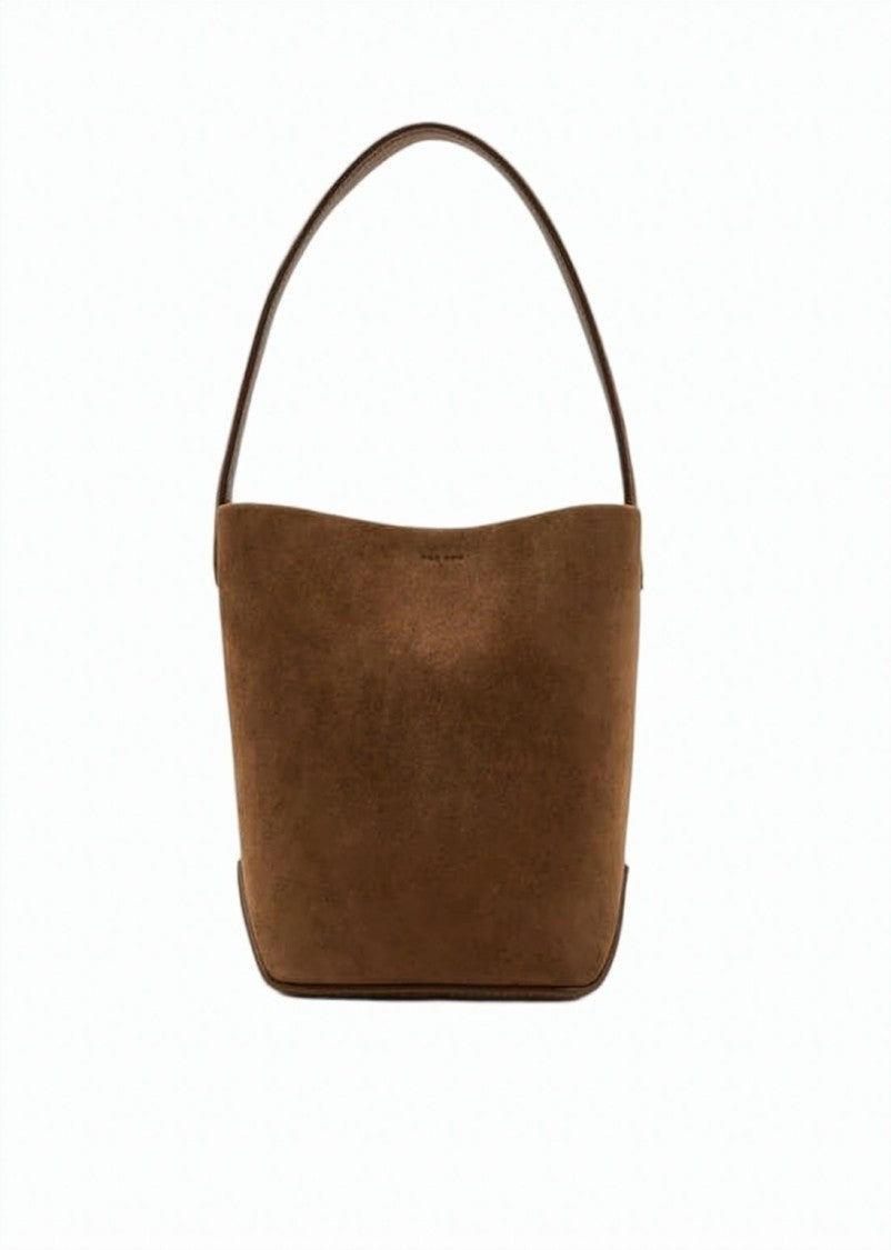 The Row Minimalist Suede Lambskin Tote Bag With Calf Leather Interior