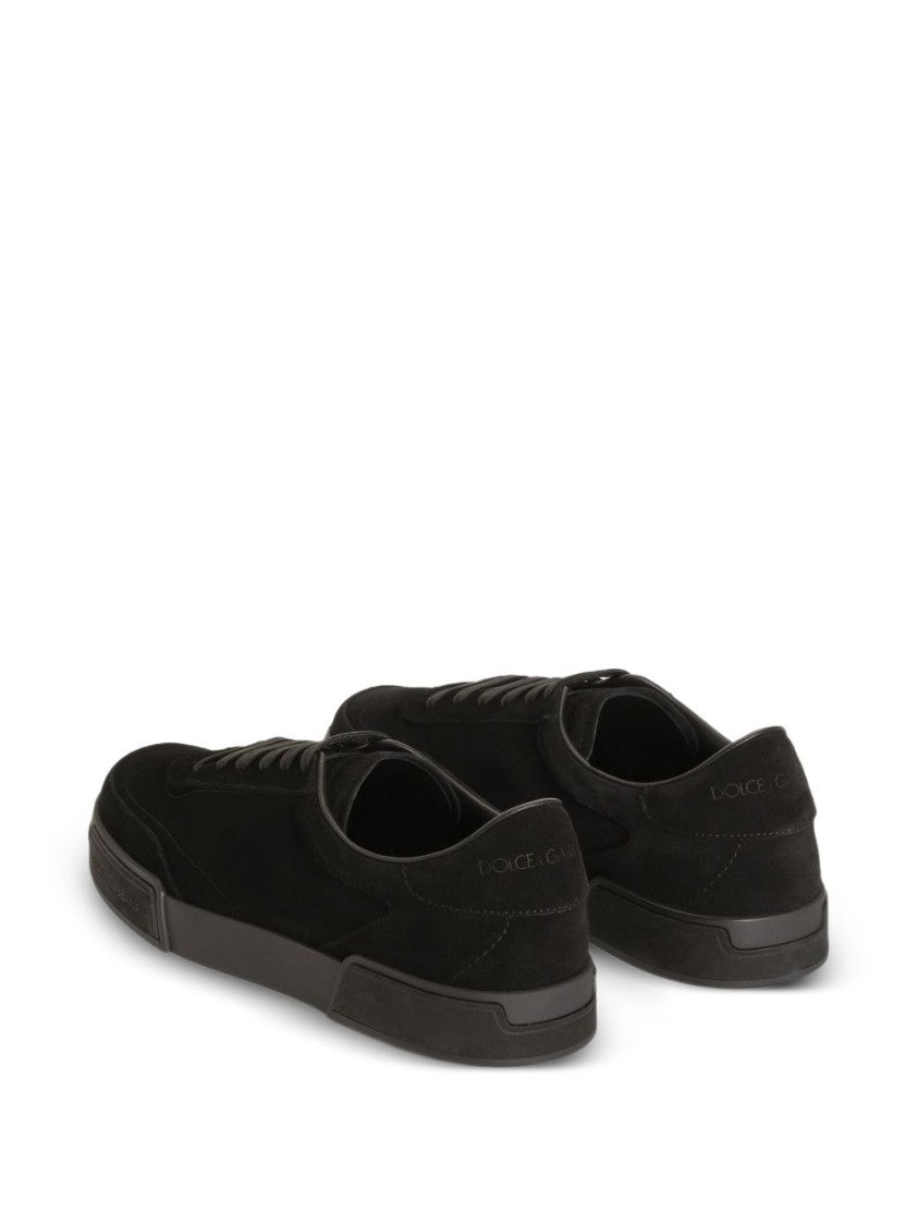 Dolce & Gabbana Black Portofino Flat Sole Sneakers
