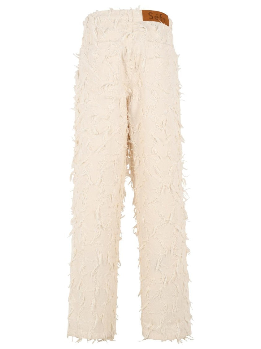 Séfr 'Nikos' White Cotton Jeans