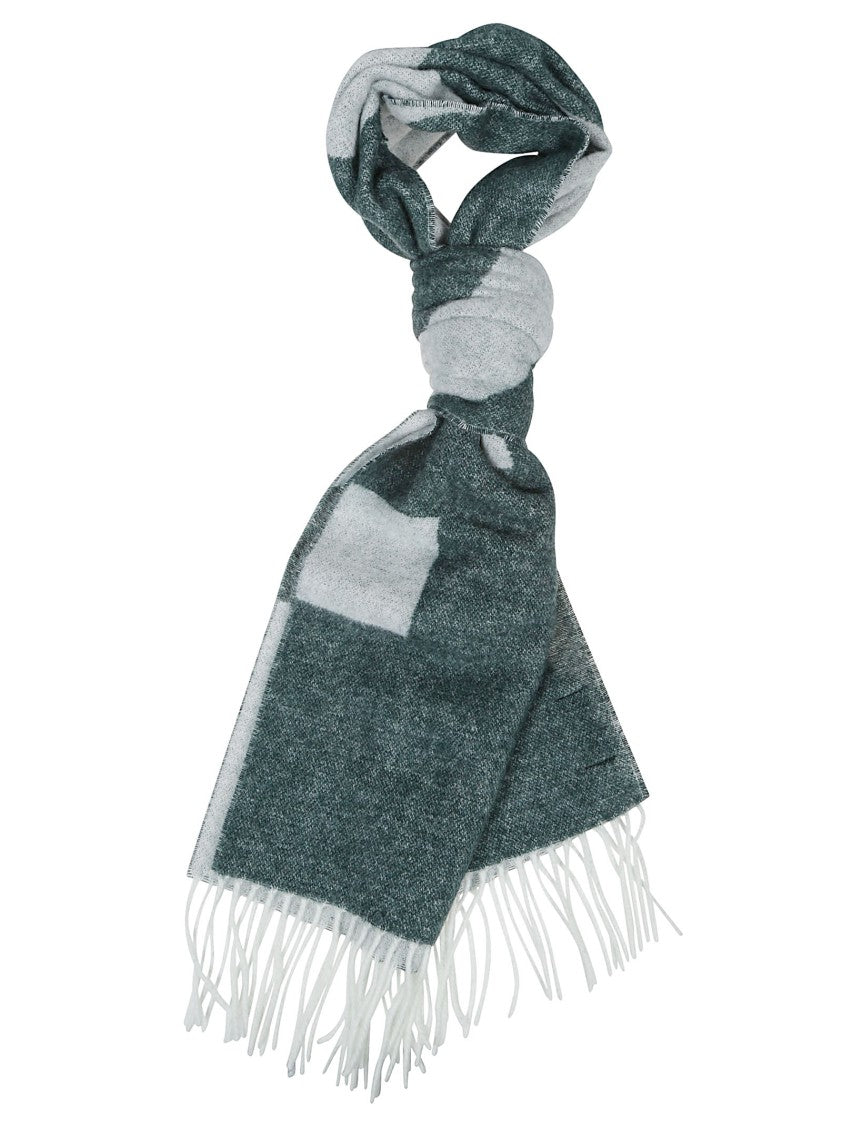A.P.C. Malo Geometric Pattern Wool Scarf