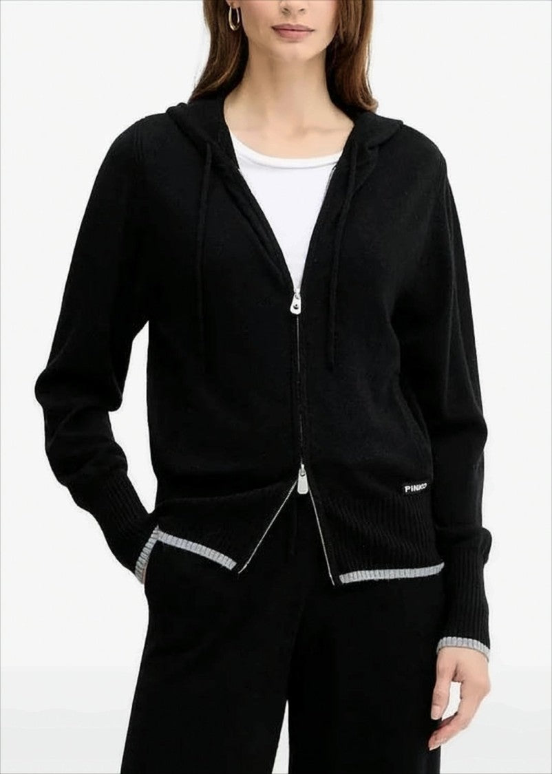 Pinko Merino Wool And Cashmere Blend Cardigan