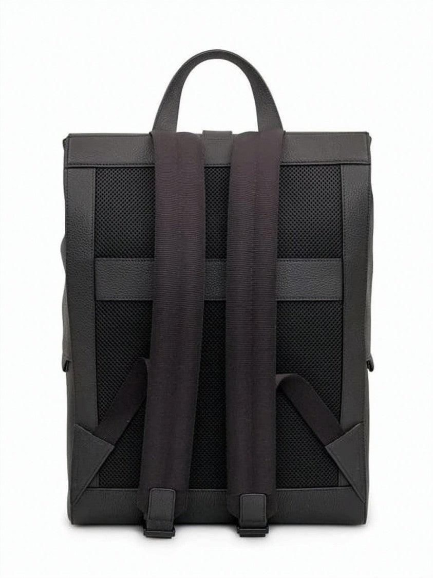Salvatore Ferragamo Textured Calfskin Leather Backpack With Minimalist Design