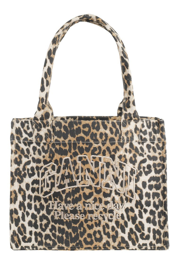 Ganni Pocket Print Large Easy Shopper
