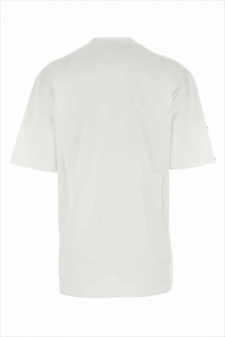 Alexander Mcqueen Short-Sleeved White T-Shirt With Graphic Skull Design