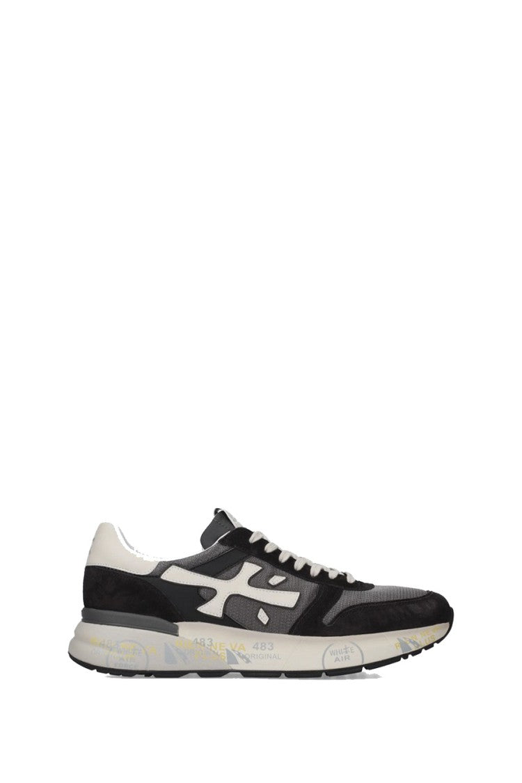 Premiata Grey Mase25 Suede-Mesh Running Sneakers