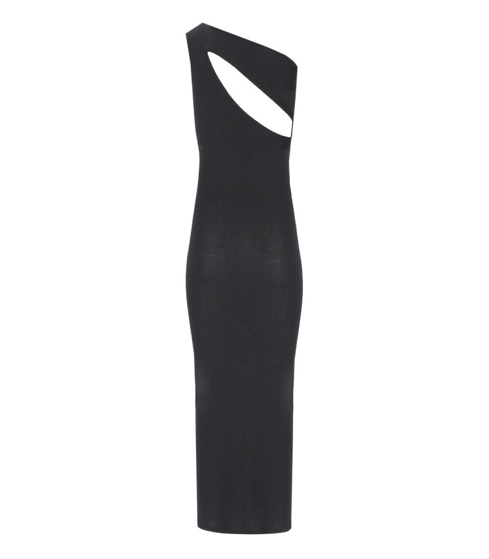 Federica Tosi Black Cut-Out Knitted Dress