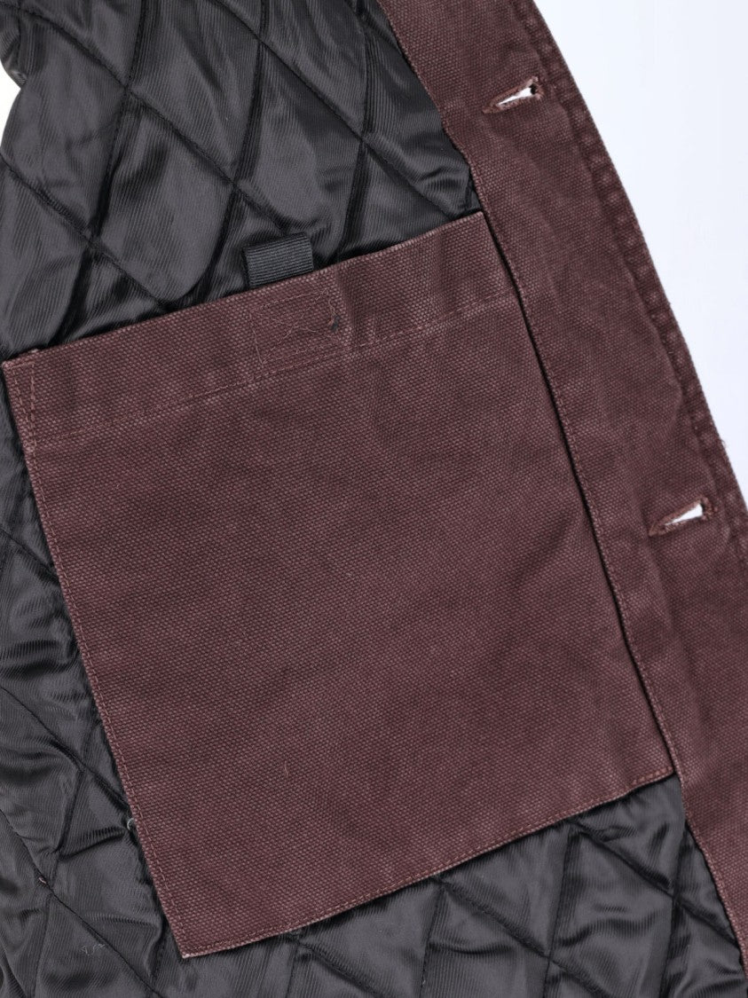Carhartt Wip Brown Lander Velvet-Collar Cotton Jacket