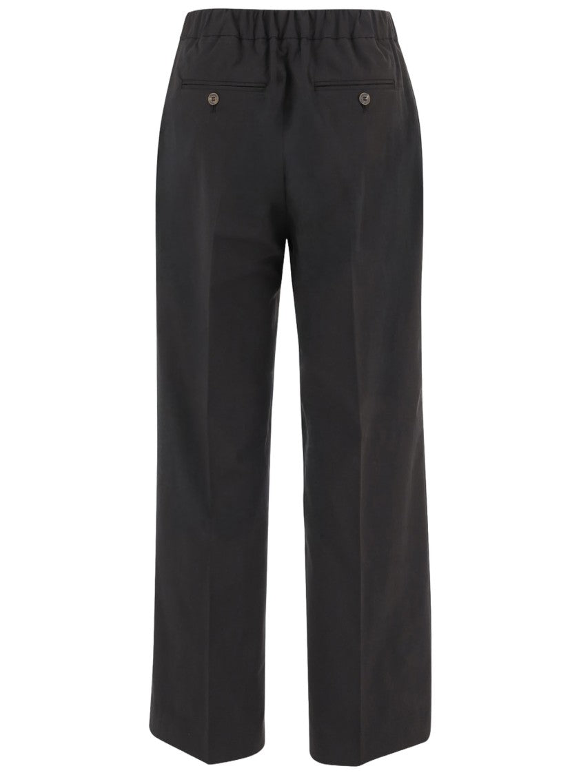 Ql2 Tailored Wide-Leg Pants With Elastic Waistband