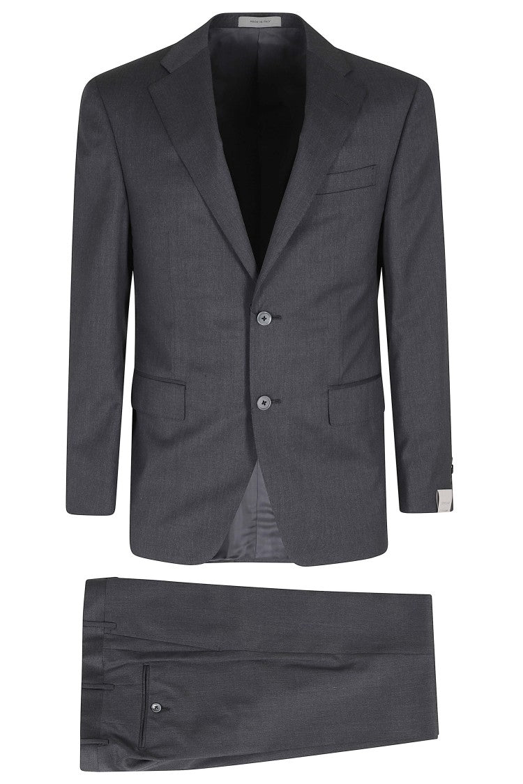 Corneliani Anthracite Slim-Fit Virgin Wool Twill Suit