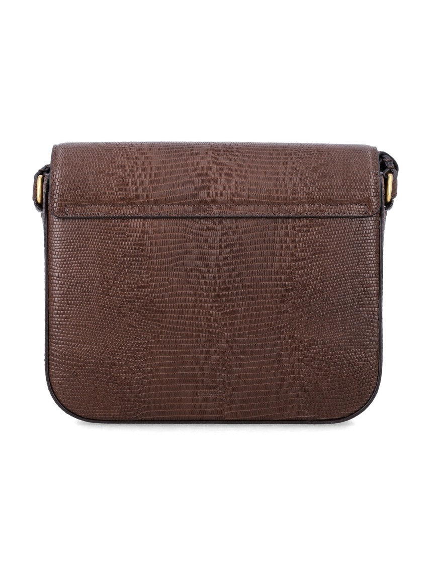 Sessùn Lizard-Effect Leather Box Bag