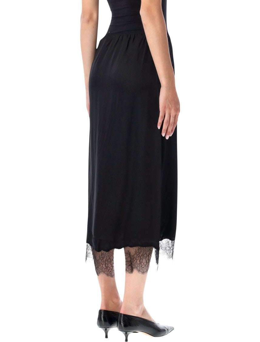 Anine Bing Lace Trim Shelby Midi Skirt