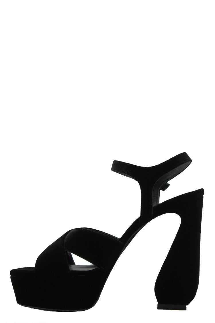 Si Rossi Black Calf Leather Sandals