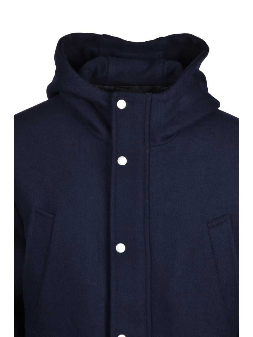 Jack & Jones Practical Deep Navy Parka With Combined Closure And Quilted Lining