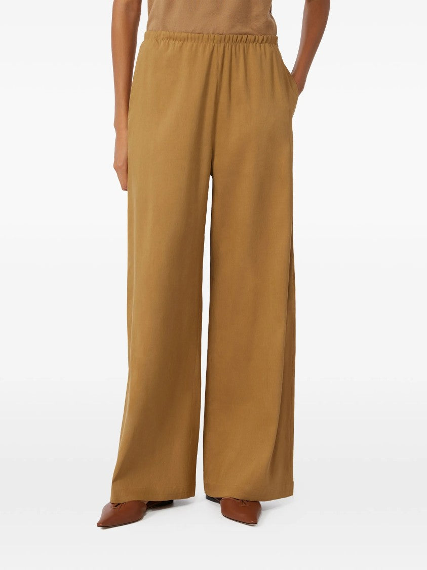 Max Mara Warm Brown Mxpdestin Wide-Leg Pants