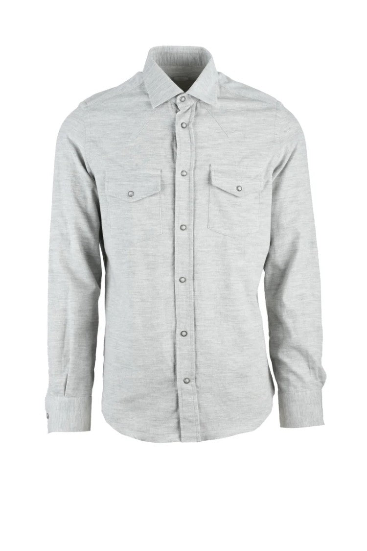 Eleventy Cotton Shirt - Light Grey
