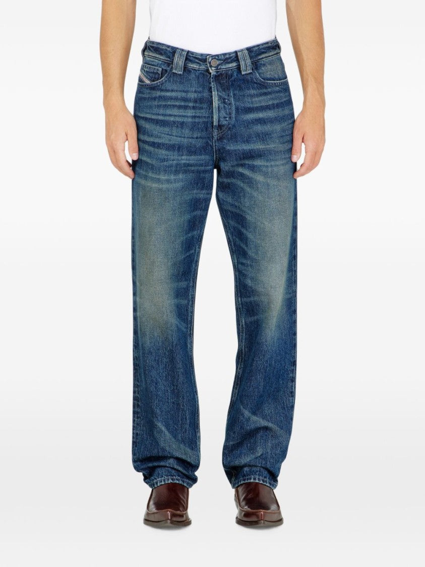 Diesel Subtle Fading Straight-Leg Silk-Nylon Blend Jeans