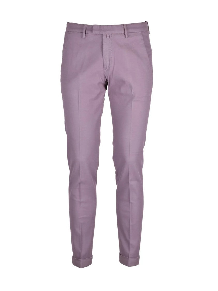 Briglia 1949 Slim Fit Wisteria Trousers With Tailored Silhouette