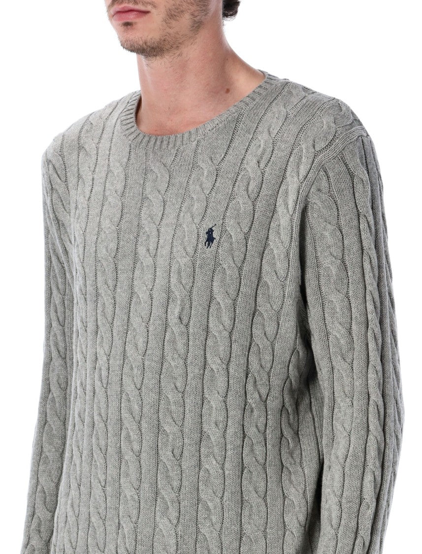 Polo Ralph Lauren Cotton Cable-Knit Sweater With Classic Crew Neck